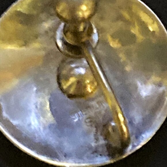 Sterling silver niello earrings - Picture 4 of 4